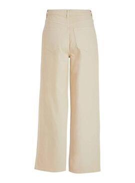 Pantaloni Vila Freya Beige per Donna