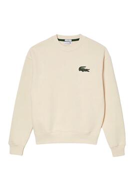 Felpa Lacoste Classic Fit Bianco Hueso Uomo