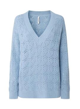 Pullover Pepe Jeans Terra Blu per Donna