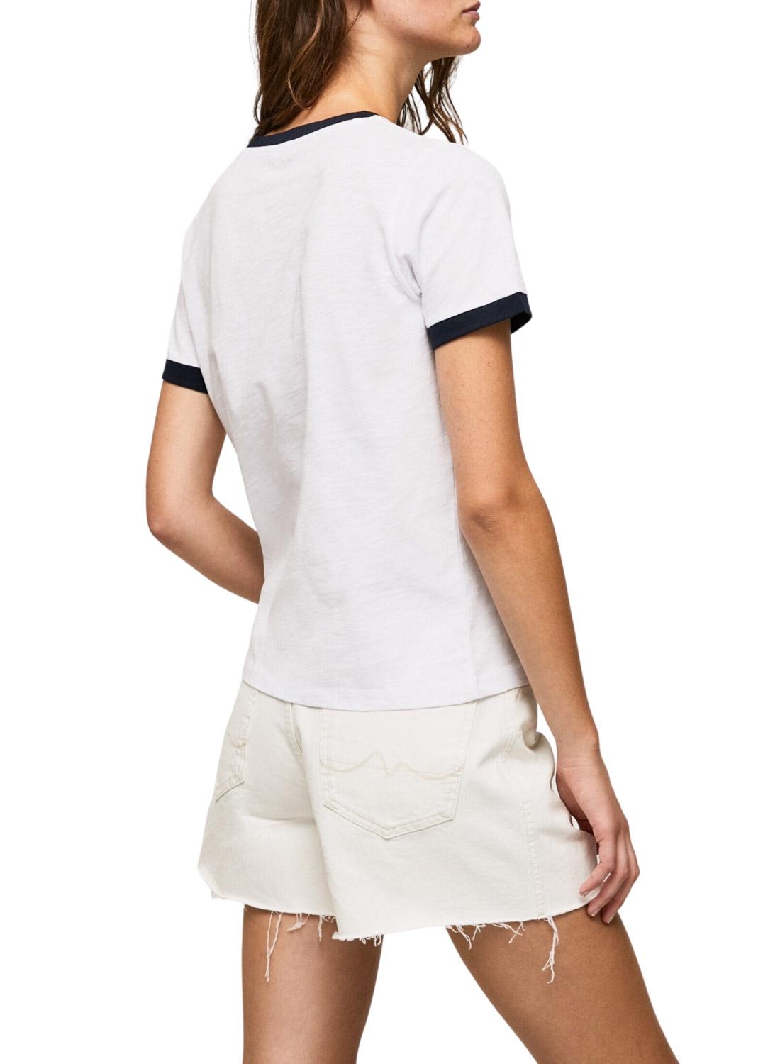 T-Shirt Pepe Jeans Moni Bianco per Donna