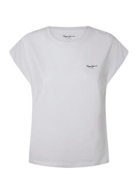 T-Shirt Pepe Jeans Bloom Bianco per Donna