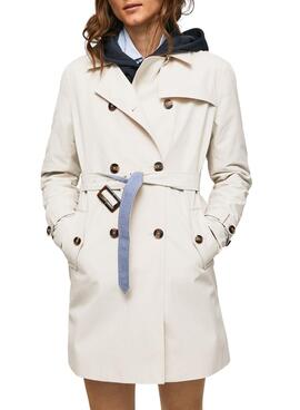 Trenchcoat Pepe Jeans Salomè Beige per Donna