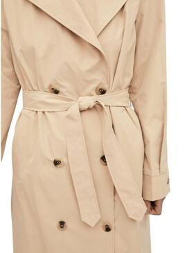 Trench Vila Mersina Long Beige per Donna