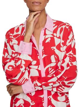 Camicia Vila Kikki Rosso e Bianco per Donna