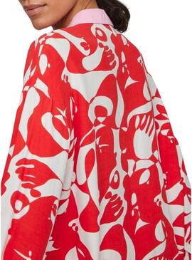 Camicia Vila Kikki Rosso e Bianco per Donna