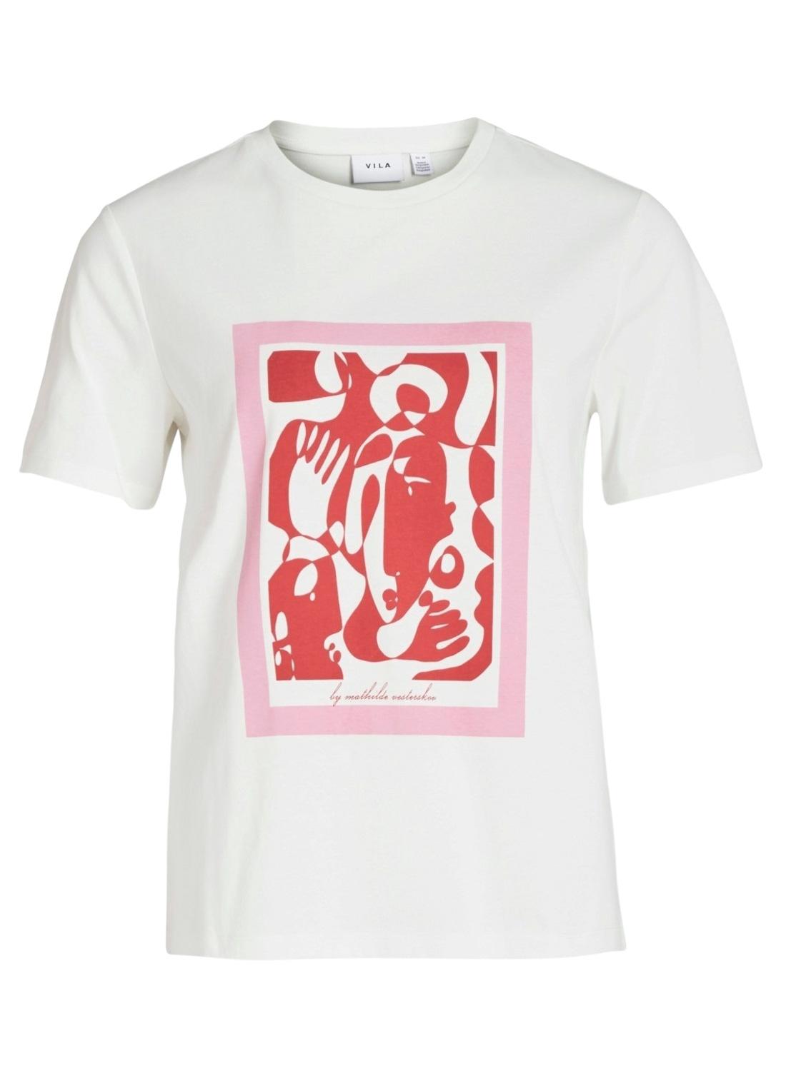 T-Shirt Vila Matilde Bianco per Donna