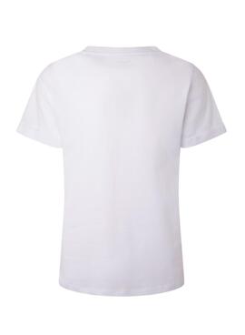 T-Shirt Pepe Jeans Goldie Bianco per Donna
