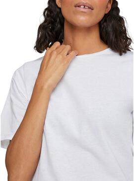 T-Shirt Vila Dreamers Boxy Bianco per Donna