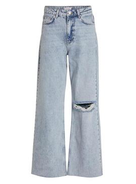 Pantaloni Jeans Vila Fiona Blu  Claro per Donna