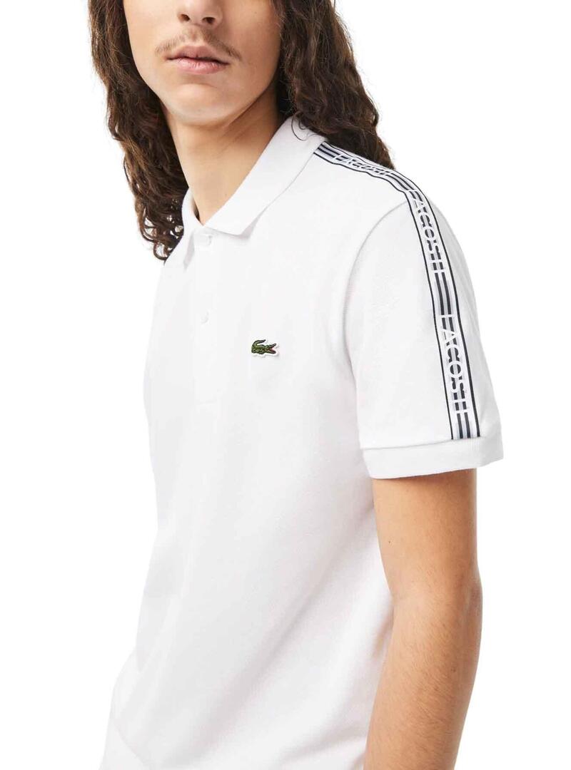 Polo Lacoste Piqué Bianco per Uomo