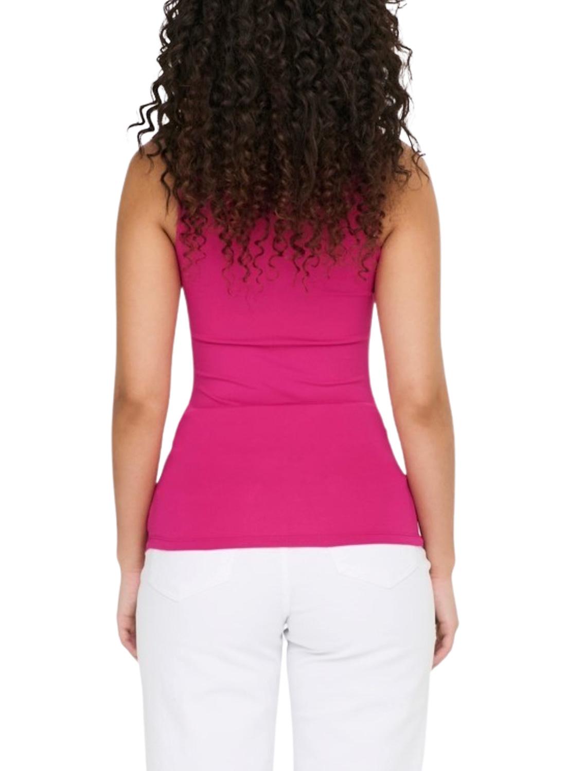 Top Only Lea Basic Rosa per Donna