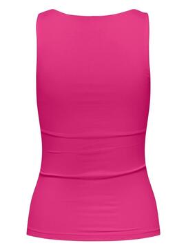 Top Only Lea Basic Rosa per Donna