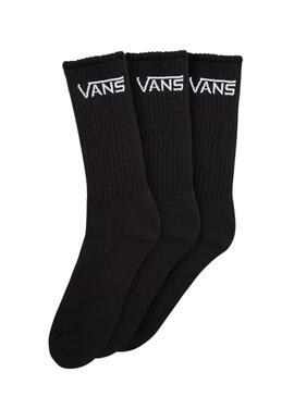 Calzini Vans Classic Crew 3 Pack Nero Uomo