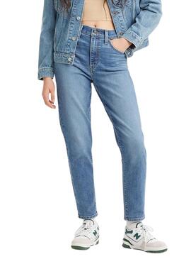 Pantaloni Jeans Levis High Waisted Blu Donna