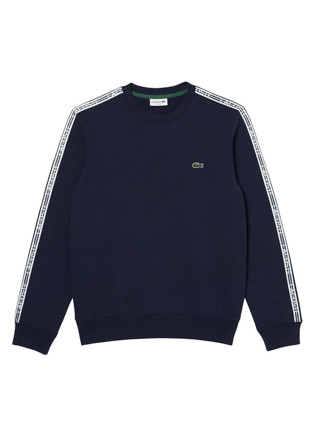 Felpa Lacoste Streetwear Blu Navy per Uomo