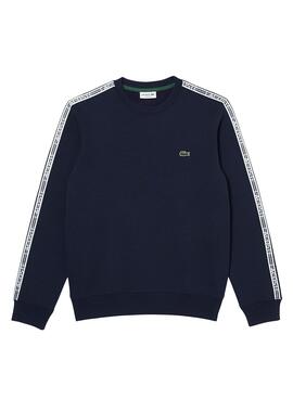 Felpa Lacoste Streetwear Blu Navy per Uomo