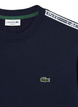 Felpa Lacoste Streetwear Blu Navy per Uomo