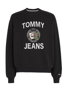 Felpa Tommy Jeans Boxy Luxy Nero Uomo