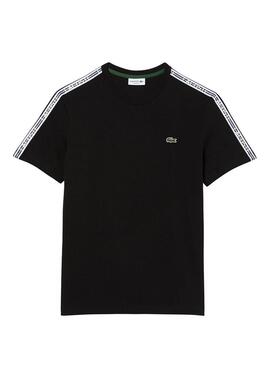 T-Shirt Logo Lacoste Raya Nero per Uomo