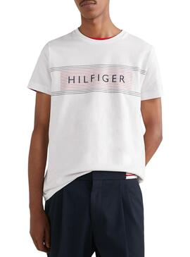 T-Shirt Tommy Hilfiger Brand Love Bianco Uomo
