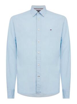 Camicia Tommy Hilfiger Core Flex Blu per Uomo