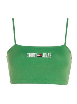 Top Tommy Jeans Ultra Crop Verde per Donna