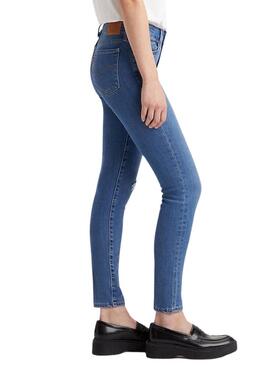 Pantaloni Jeans Levis 711 Skinny Rio Blu Donna