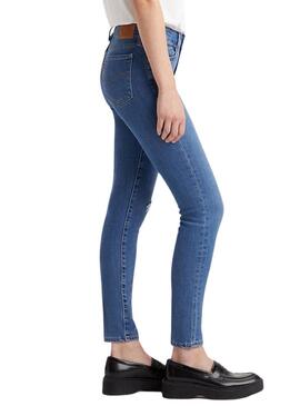 Pantaloni Jeans Levis 711 Skinny Rio Blu Donna