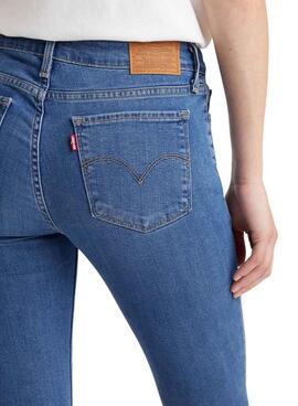 Pantaloni Jeans Levis 711 Skinny Rio Blu Donna