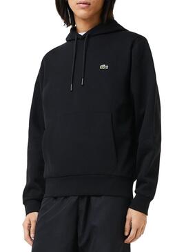 Felpa Lacoste Basic Cappuccio Nero Uomo