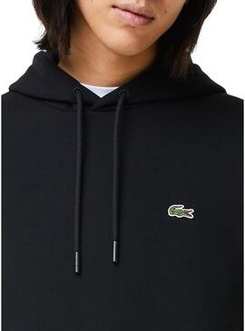 Felpa Lacoste Basic Cappuccio Nero Uomo