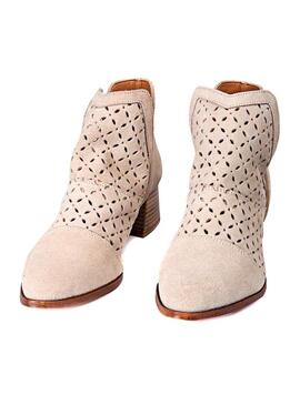 Stivale Popa Cristina Picado Beige per Donna