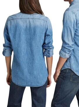 Camicia G-Star 3301 Slim Denim per Uomo