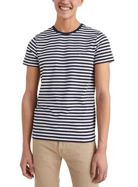 T-Shirt Tommy Hilfiger Stretch Blu Navy per Uomo