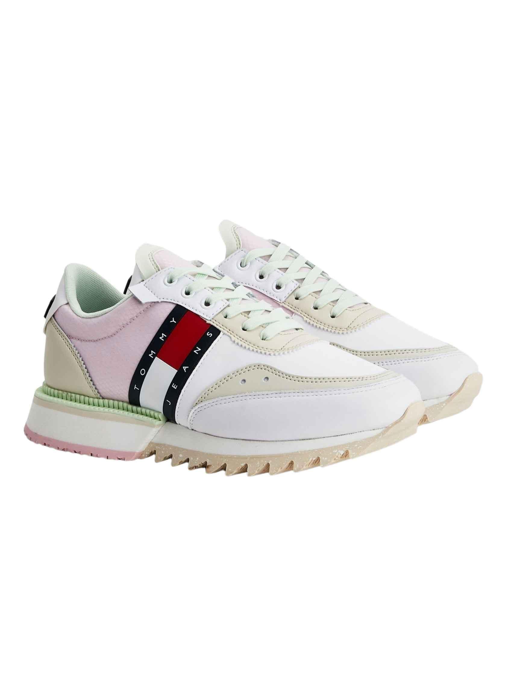 Sneakers Tommy Jeans Tacchetti Bianco per Donna