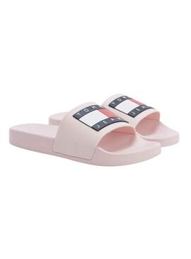 Flip flops Tommy Jeans Flag Rosa piscina per Donna