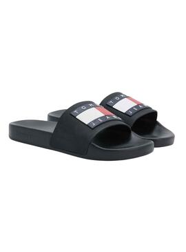 Flip flops Tommy Jeans Flag Pool Nero per Donna