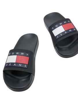 Flip flops Tommy Jeans Flag Pool Nero per Donna