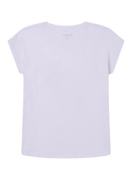T-Shirt Pepe Jeans Prudence Bianco per Bambina