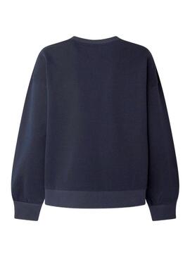 Felpa Pepe Jeans Wyllil Blu Navy per Donna