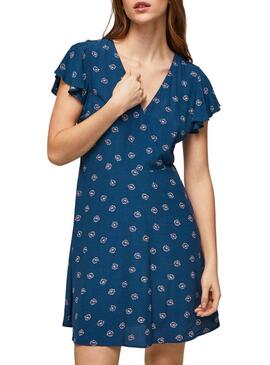 Vestito Pepe Jeans Becca Blu per Donna