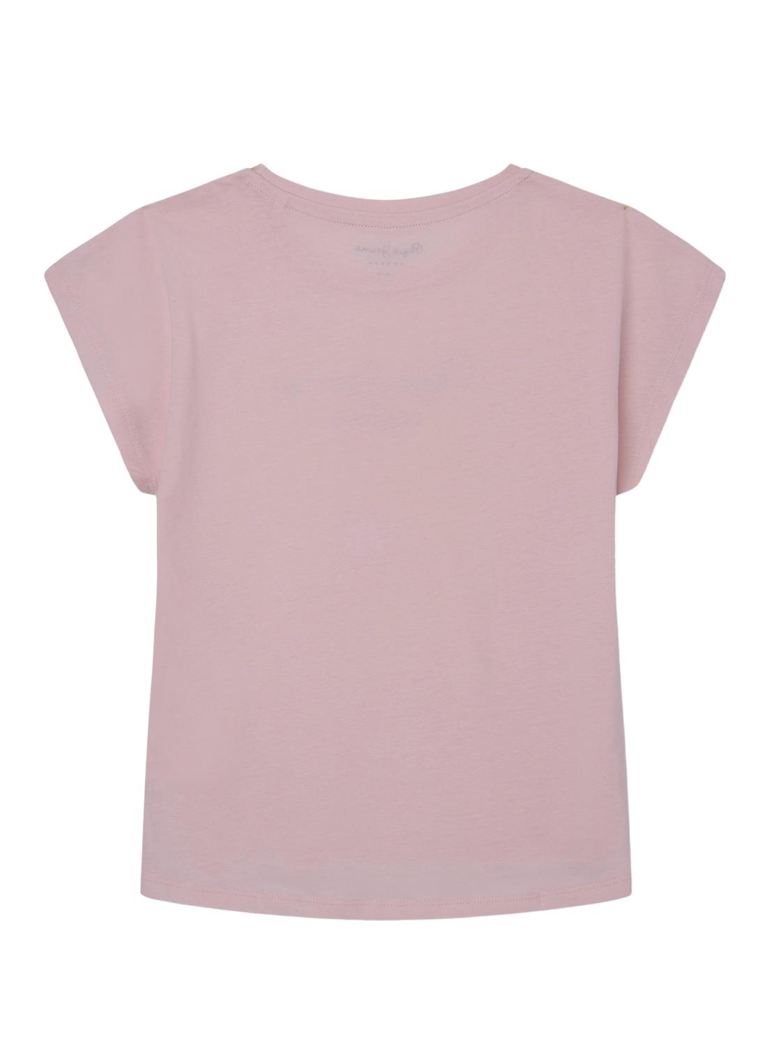 T-Shirt Pepe Jeans Nuria Rosa per Bambina