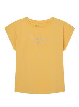 T-Shirt Pepe Jeans Nuria Giallo per Bambina