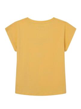 T-Shirt Pepe Jeans Nuria Giallo per Bambina