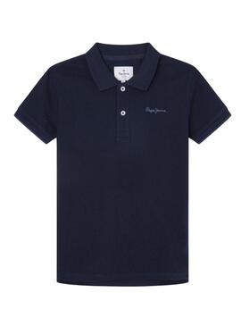 Polo Pepe Jeans Thor Blu Navy per Bambino