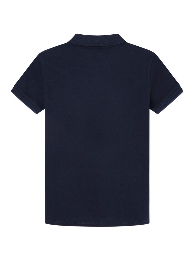 Polo Pepe Jeans Thor Blu Navy per Bambino