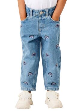 Pantaloni Jeans Name It Bella Arcoiris per Bambina