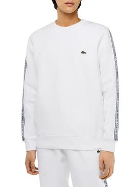 Felpa Lacoste Streetwear Bianco per Uomo