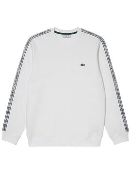 Felpa Lacoste Streetwear Bianco per Uomo