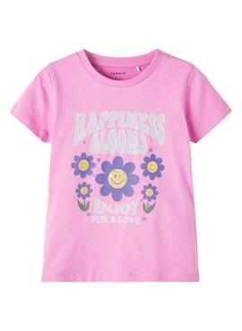 T-Shirt Name It Belinda Rosa per Bambina